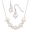 Imperial Silver Freshwater Pearl and Crystal Bead Necklace and Earrings Set - Image 1 of 2