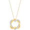 10K Yellow Gold 1/5 CTW Diamond Double Heart Pendant - Image 1 of 2