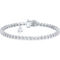 Sterling Silver 1/10 CTW Diamond Angling Mom Tennis Bracelet - Image 1 of 4