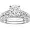 Sterling Silver 1/3 CTW Diamond Bridal Set Size 7 - Image 1 of 3