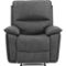 DHP Labatte Recliner with Dual USB Port, Charcoal Faux Leather - Image 3 of 8