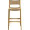 Armen Living Erie Woven Paper Cord and Oak Wood Barstool - Image 3 of 10