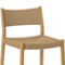 Armen Living Erie Woven Paper Cord and Oak Wood Barstool - Image 6 of 10