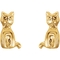 Karat Kids 14K Yellow Gold Cat Earrings - Image 2 of 3