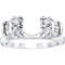 14K White Gold 5/8 CTW Round and Baguette Diamond Split-Shank Wrap - Image 1 of 3