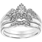 Sterling Silver 3/8 CTW Diamond Bridal Set - Image 1 of 2