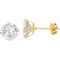 14K Yellow Gold Cubic Zirconia Stud Earrings - Image 2 of 2