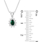 14K White Gold 1/7 CTW Emerald and Diamond Pendant - Image 2 of 2
