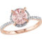 Sofia B. 10K Rose Gold Morganite Ring with Diamond Accents - Image 1 of 3