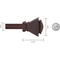 Kenney Iverson 5/8 in. Standard Decorative Window Curtain Rod - Image 3 of 4