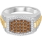 10K Gold 1 CTW Brown and White Diamond Men's Anniversary Ring - Image 1 of 3