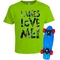 Buzz Cuts Boys Ladies Love Me Tee with Skateboard - Image 1 of 2