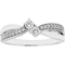 2 in Love 14K White Gold 1/4 CTW Two Diamond Ring - Image 1 of 2