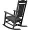 Hanover Outdoor Pineapple Cay All Weather Rocking Chair, Black - Image 2 of 2
