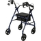 Drive Medical Rollator Rolling Walker with Fold Up Removable Back Padded Seat, Blue - Image 3 of 4