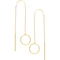 14K Gold Open Disc Threader Earrings - Image 1 of 2