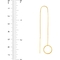 14K Gold Open Disc Threader Earrings - Image 2 of 2