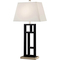 Artiva USA Perry 31 In. Geometric Black and Brushed Steel Table Lamp - Image 1 of 2
