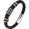Leather and Stainless Steel Bracelet - Image 1 of 2
