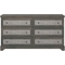 Ameriwood Home Stone River 6 Drawer Dresser with Fabric Inserts Weathered Oak - Image 1 of 4