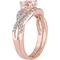 Sofia B. 10K Rose Gold 1/6 CTW Diamond & Morganite Infinity Bridal Set - Image 2 of 3
