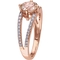 Sofia B. 14K Rose Gold Morganite and 1/3 CTW Diamond Double Row Ring - Image 2 of 3