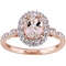 Sofia B. 14K Rose Gold Morganite, Topaz and Diamond Accent Vintage Ring - Image 1 of 3