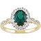 Sofia B. 14K Yellow Gold Diamond Accent Created Emerald White Topaz Vintage Ring - Image 1 of 4