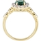 Sofia B. 14K Yellow Gold Diamond Accent Created Emerald White Topaz Vintage Ring - Image 2 of 4