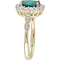 Sofia B. 14K Yellow Gold Diamond Accent Created Emerald White Topaz Vintage Ring - Image 3 of 4