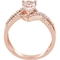 10K Rose Gold 1/4 CTW Diamond and Morganite Ring - Image 3 of 3