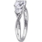 Sofia B. 10K White Gold 2 CTW Created White Sapphire and 3-Stone Engagement Ring - Image 2 of 4