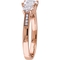 Sofia B. 10K Rose Gold 2 CTW Created White Sapphire and 3-Stone Engagement Ring - Image 2 of 4