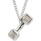 Shields of Strength Men's Stainless Steel Dumbbell Necklace Philippians 4:13 - Image 2 of 2