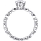 Diamore 14K White Gold 1 CTW Diamond Raised Scalloped Engagement Ring - Image 2 of 4
