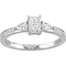 Diamore 14K White Gold 5/8 CTW Diamond Three Stone Vintage Engagement Ring - Image 1 of 4