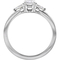 Diamore 14K White Gold 5/8 CTW Diamond Three Stone Vintage Engagement Ring - Image 2 of 4