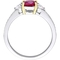 Sofia B. 14K Two-Tone Gold 3-Stone Ruby and White Sapphire 1/10 CTW Diamond Ring - Image 2 of 4