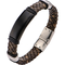 Stainless Steel Clasp Brown Leather Bracelet - Image 2 of 2