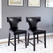 CorLiving Kings Counter Height Bonded Leather Stool with Metal Studs 2 Pk. - Image 2 of 2