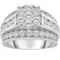 American Rose 10K White Gold 3 CTW Diamond Ring Size 7 - Image 1 of 4