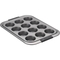 Anolon Advanced Nonstick Bakeware 12 Cup Silicone Grips Covered Muffin Pan - Image 2 of 4