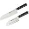 Anolon Imperion Damascus Steel Cutlery Santoku 2 pc. Knife Set - Image 1 of 4