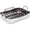 Anolon Tri Ply Clad Stainless Steel Large Rectangular Roaster with Nonstick Rack - Image 1 of 4