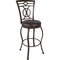 CorLiving DJS-823-B Metal Bar Height Barstool with Dark Brown Bonded Leather Seat - Image 1 of 3