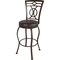 CorLiving DJS-823-B Metal Bar Height Barstool with Dark Brown Bonded Leather Seat - Image 2 of 3
