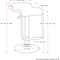 CorLiving Adjustable Barstool with Footrest 2 pk. - Image 10 of 10