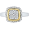 Sterling Silver and 10K Yellow Gold Diamond Accent Fashion Ring - Image 1 of 2
