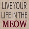 PTM Images Live Your Life in the Meow Decorative Plaque Wall Art - Image 1 of 2