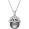 Michiko Tahitian Pearl and 1/4 CTW Diamond Vintage Necklace in 14K White Gold - Image 1 of 3